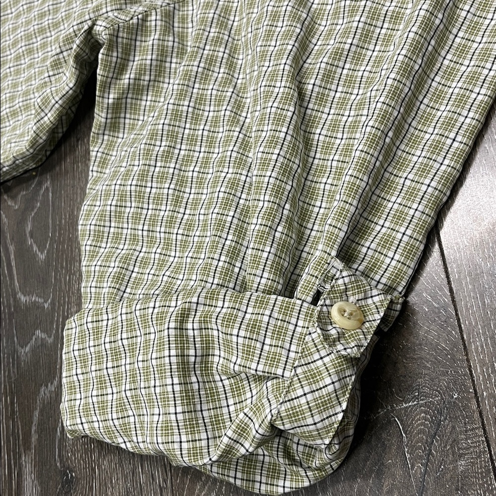 Exofficio Men's Light Green Checkered Button Down Shirt Size XXL - Picture 9 of 9